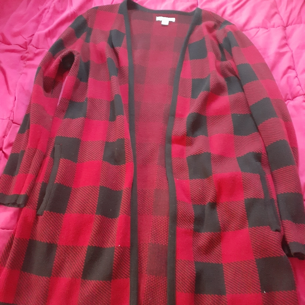Red and Black Cardigan